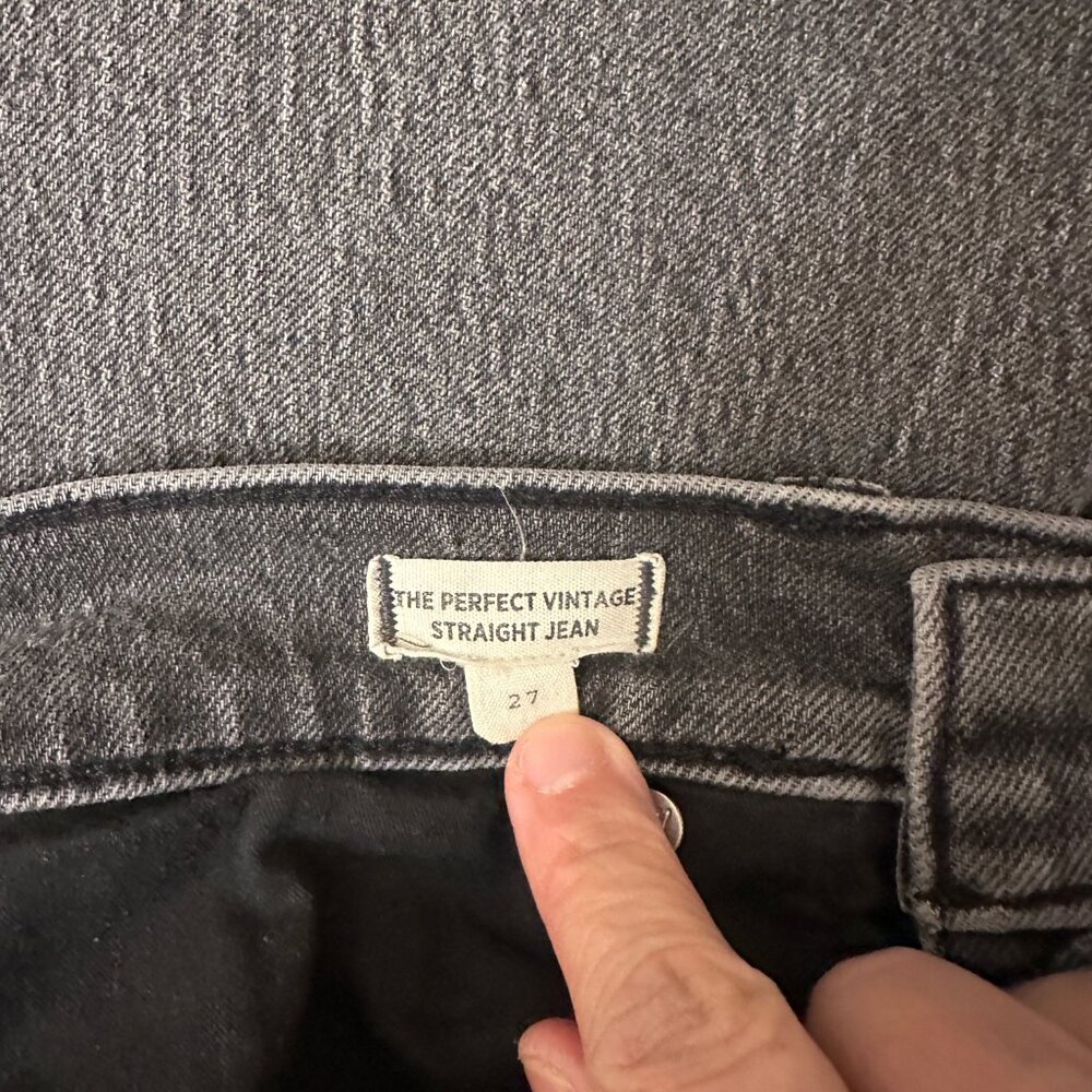 GUC Madewell The Perfect Vintage Straight Jeans Size 27 Washed Black - Picture 8 of 9